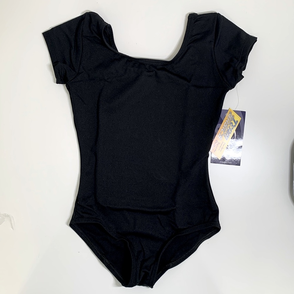 NWT Capezio Short Sleeve Dance Leotard, Girls Sizes